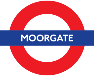 Moorgate tfl roundel